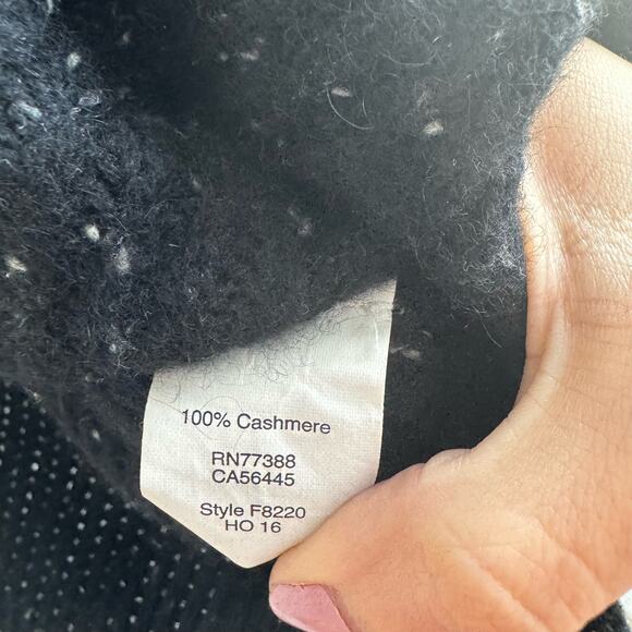 Madewell Cashmere Black Speckled Ribbed Crewneck - XS - Picture 5 of 7